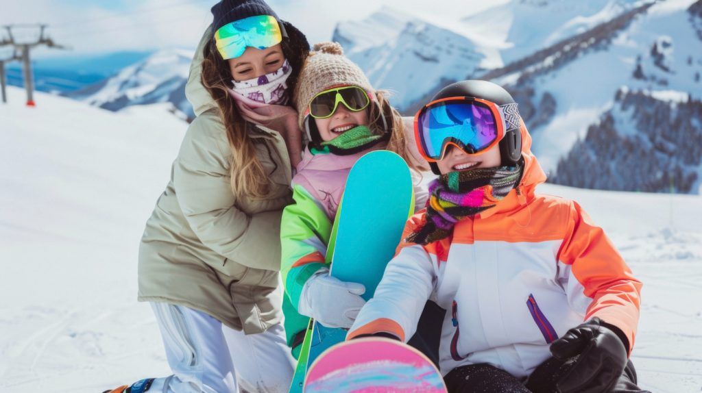 Tabăra de ski, unde copii își i-au vitaminele necesare de la soare și aer curat.